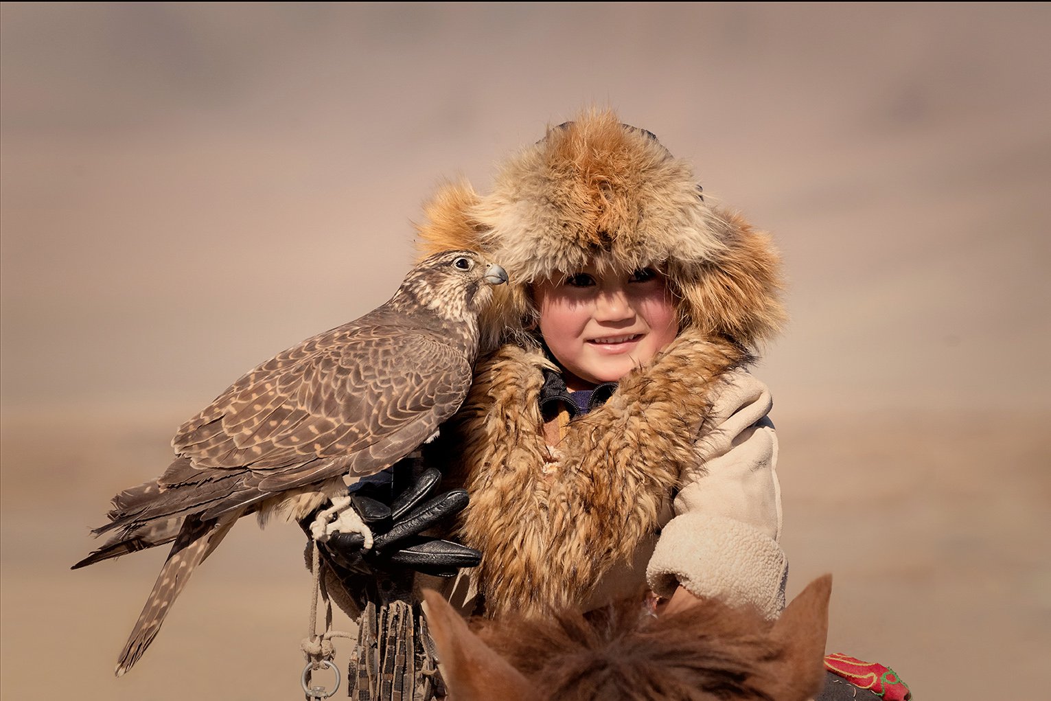 Юный участник фестиваля Golden Eagle Festival Mongolia