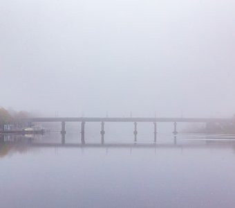 Туманное утро в Пскове