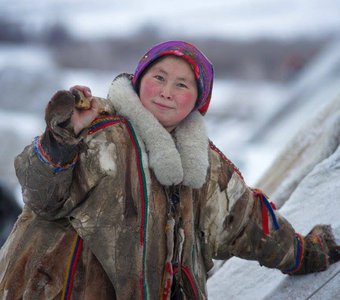 Жительница ненецкой деревни
