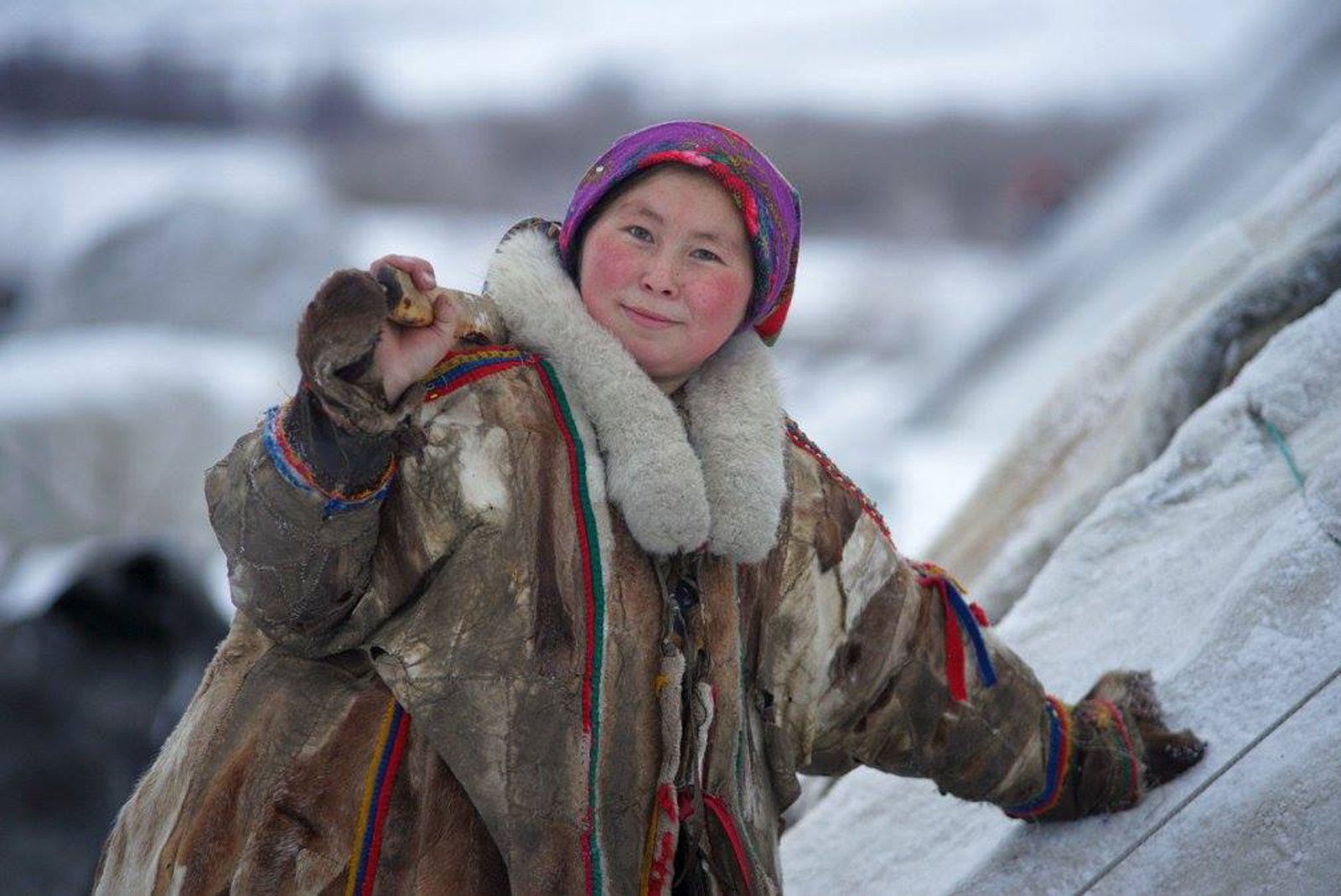 Жительница ненецкой деревни
