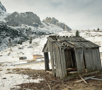 Хибара в альпах