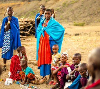 Жители племени масаи