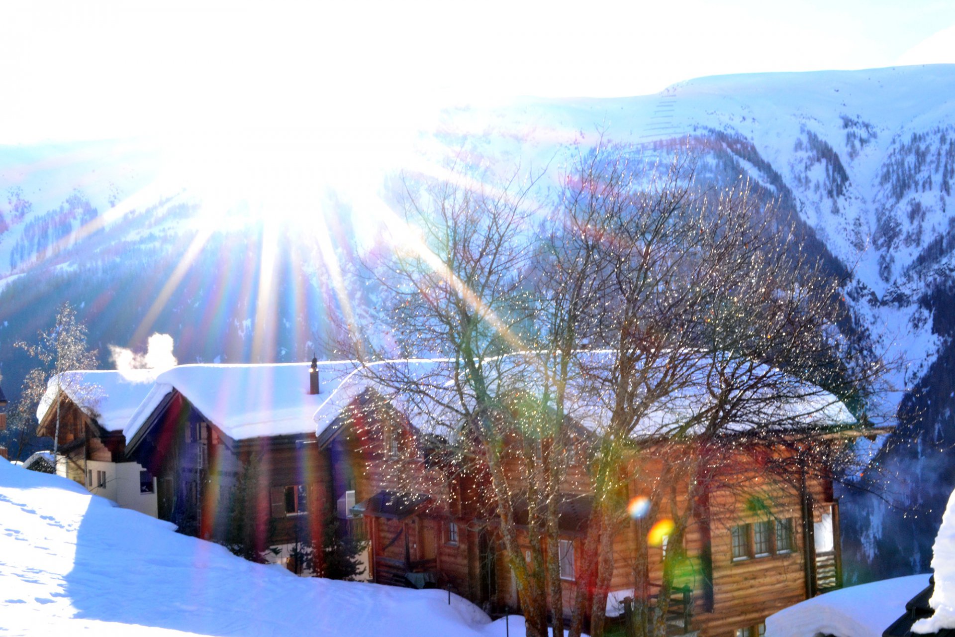 Утро в швейцарских Альпах