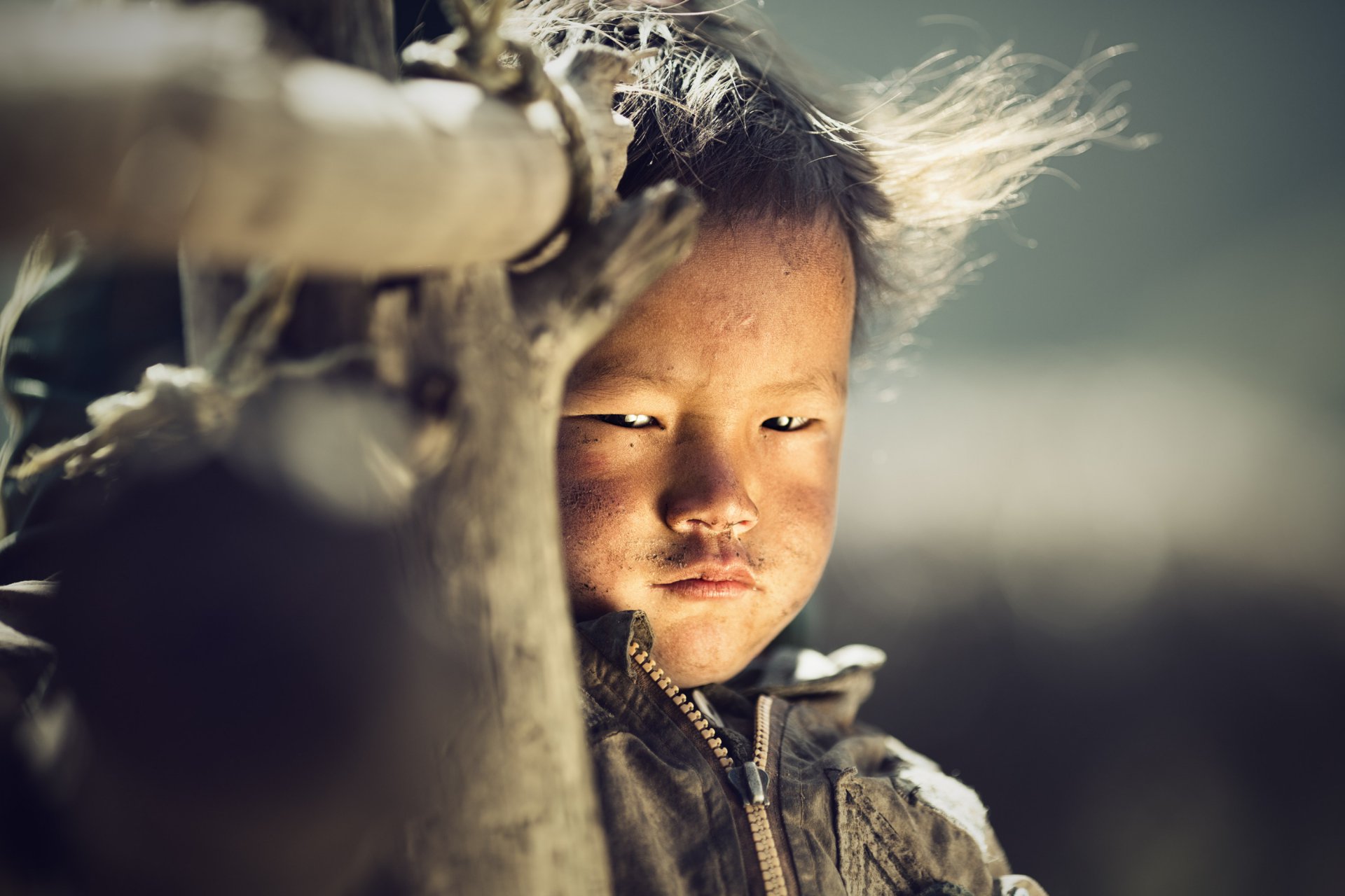 Каленными ветром. Фотография портрет Тибет. Дети Тибета. Непал лица.