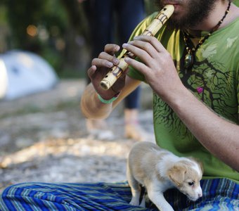 Заклинатель собак. Фестиваль целебной музыки, Хуршата, Израиль.