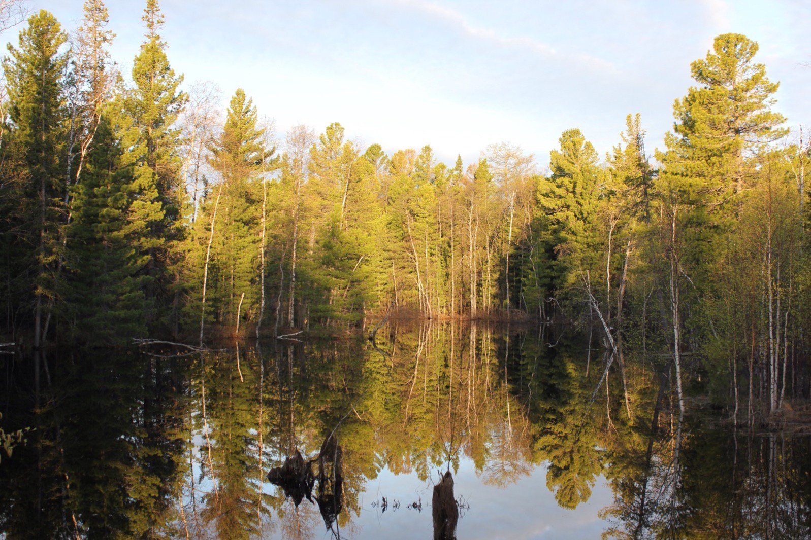 Безветрие в период белых ночей