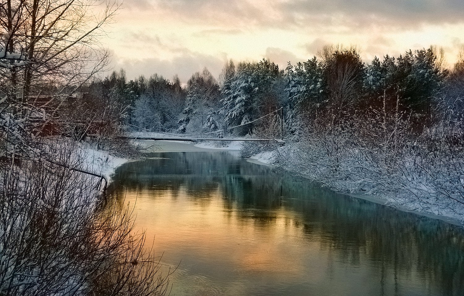 река жиздра зимой