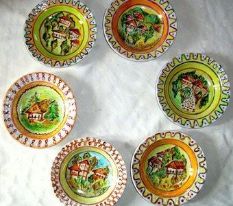 Тарелки, декорированные своими руками