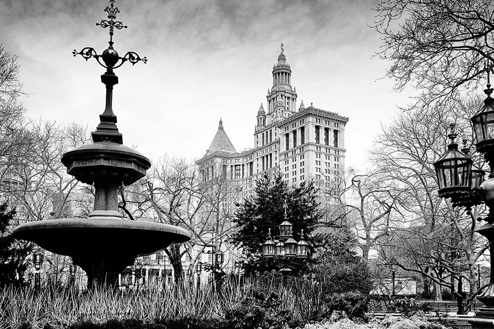 City Hall Park. Winter