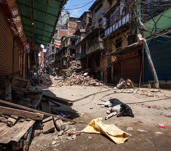 Катманду после землетрясения