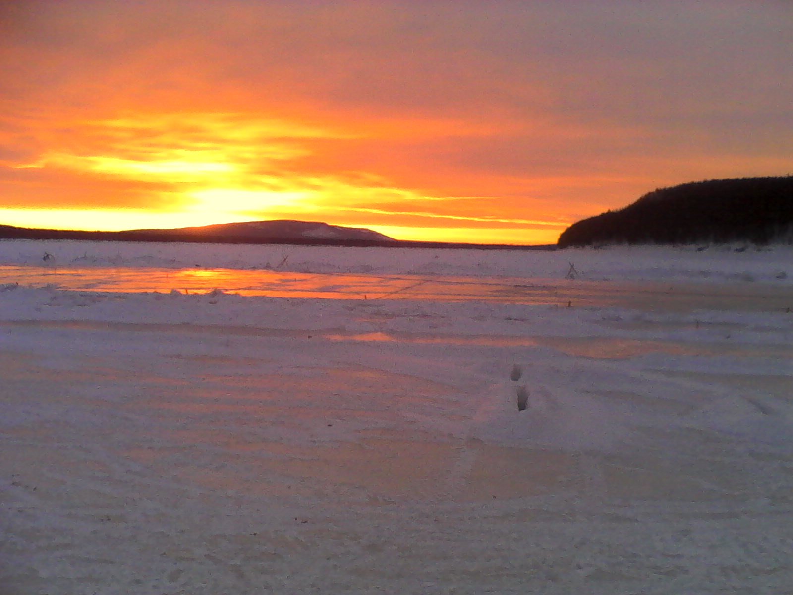 Ангара в закате.