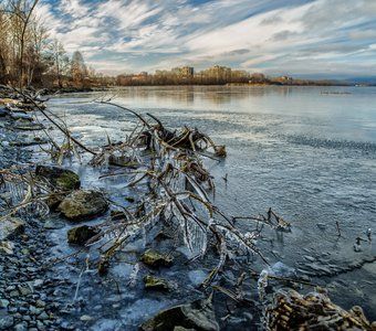 ice on the lake