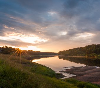 Важская запань. Рассвет