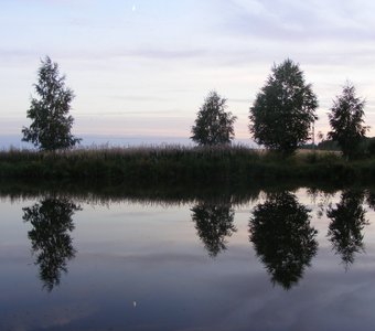Вечер на озере Вербники