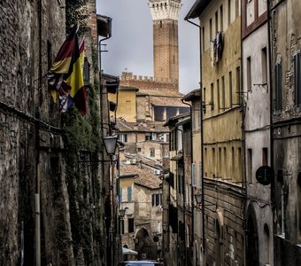 narrow streets of Siena