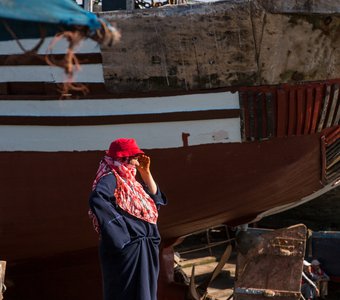 Woman in the port of Essaouira