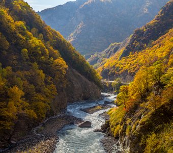 Осень в Аргунском ущелье. Чечня