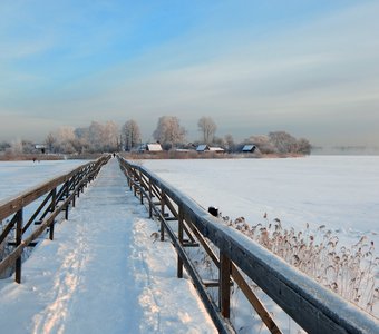 Зима в деревне.