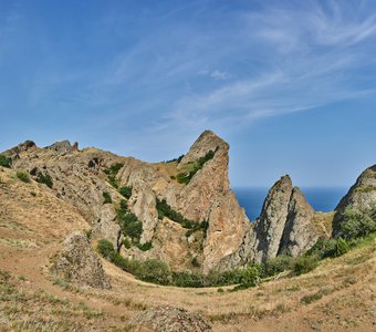 Панорама южного Кара-Дага, Крым.