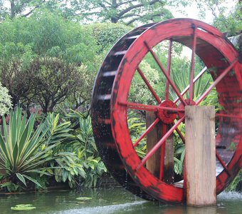 Водное колесо, парк в Гуанчжоу
