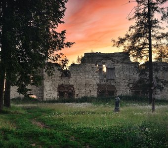 Развалины Александро-Ошевенского монастыря