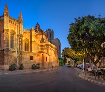 Panorama of Saint Mary Cathedral in Tarragona