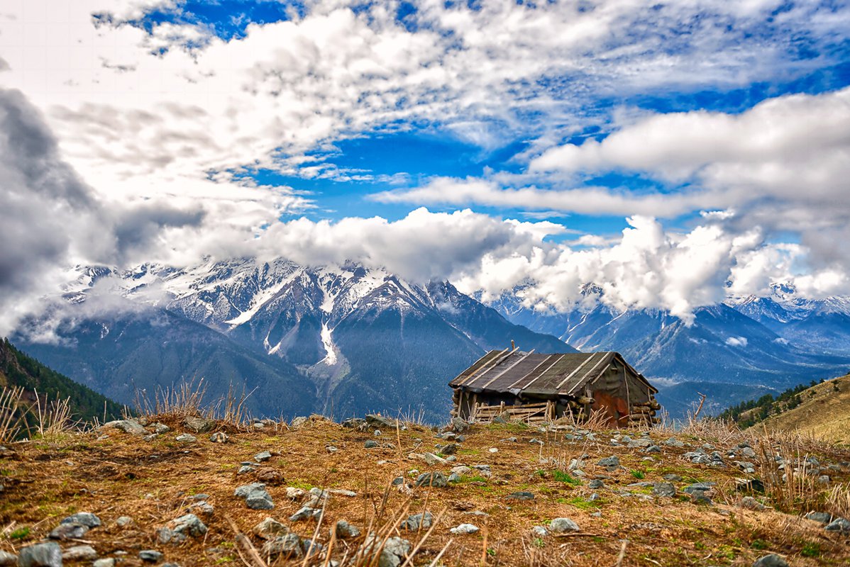 Домик пастуха в Альпах Chalet