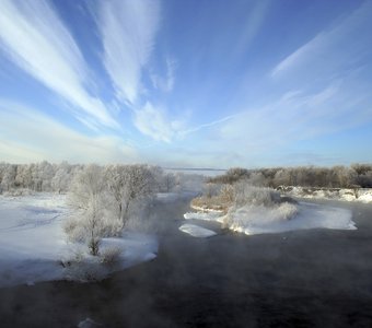 Река Зай зимой.