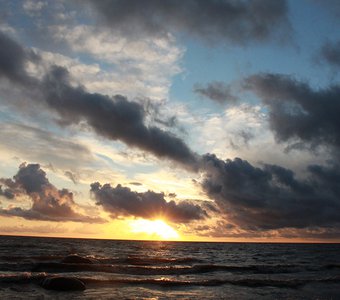 закат на Финском заливе