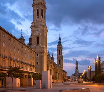 Plaza del Pilar and Basilica of Our Lady of the Pillar in Zaragoza