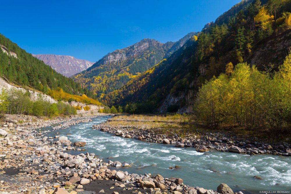 Река Терек в Чечне