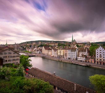 View of Zurich from Lindenhof Hill