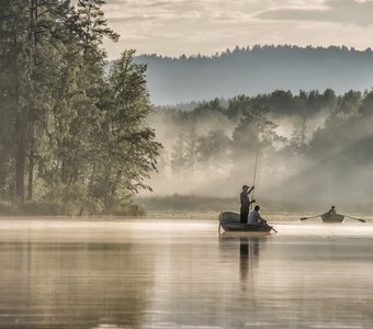 Summer evening on the lake