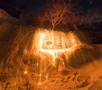 Фризлайт на ледяных водопадах Матласа