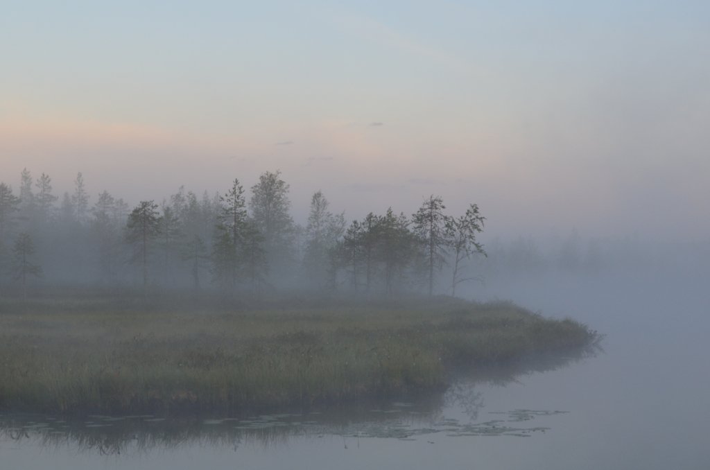 Озеро Ува. Туман. Северная Карелия.