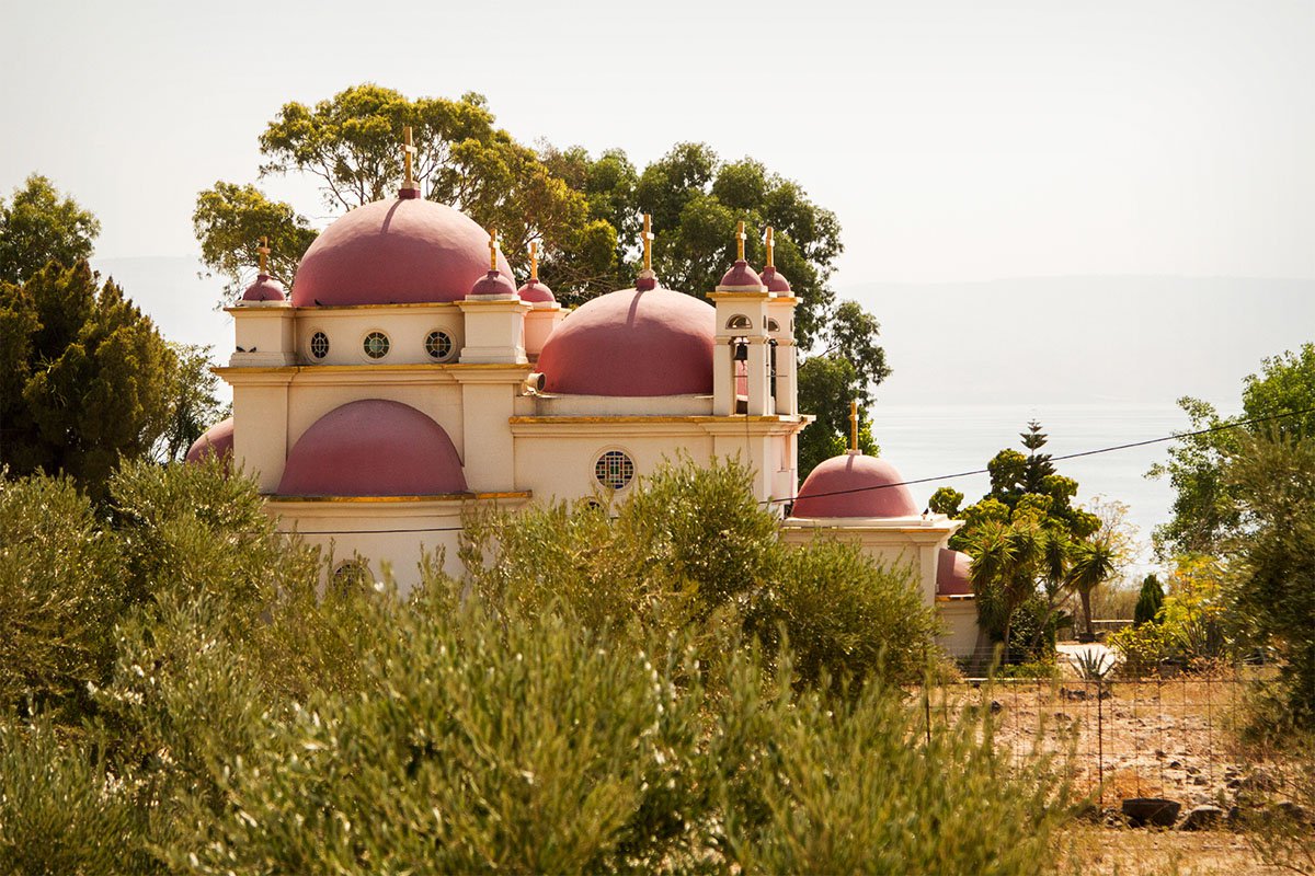 Церковь 12 апостолов в Капернауме — Галилейское море