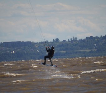 Kiteboarding in the Baltic.