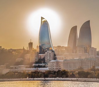 Sunset in Baku