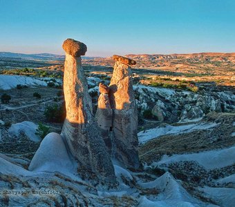 Каменные столбы - Fairy Chimneys, Каппадокия, Турция