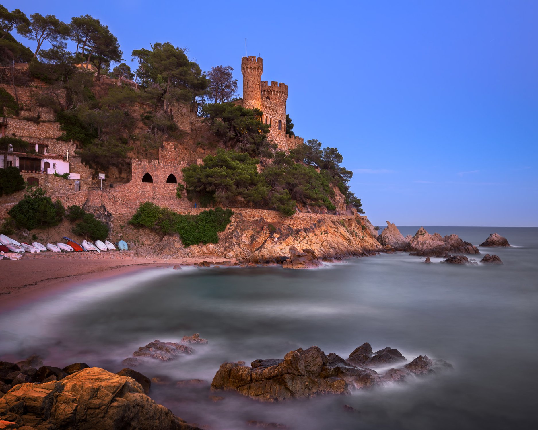 Castle on Lloret De Mar Beach