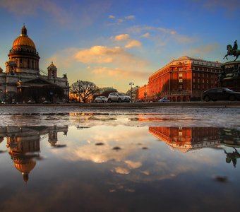 Мартовский закат в Санкт Петербурге