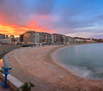 Panorama of Lloret de Mar Seafront