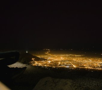 Вид на ночной Пятигорск