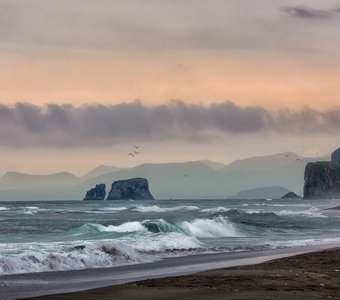 Закат на Халактырском пляже
