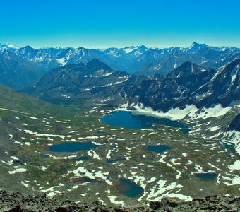 Озера с горы Колбан, Алтай