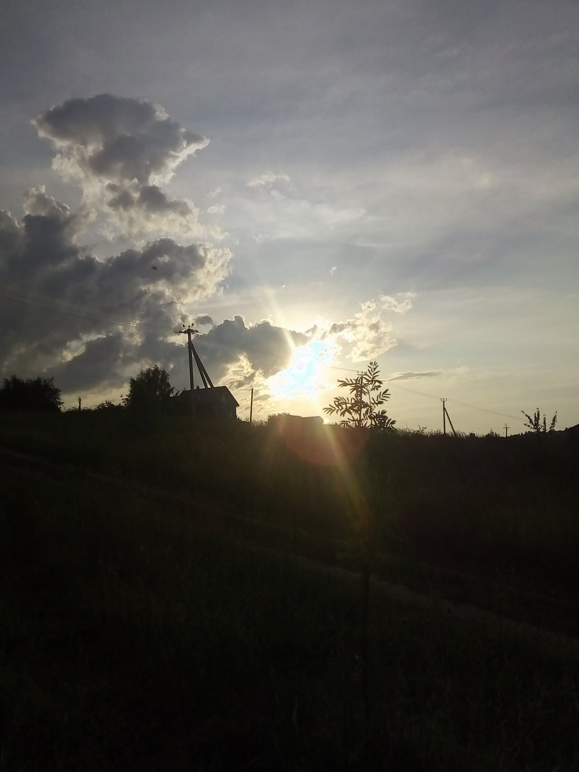 Закат в деревне