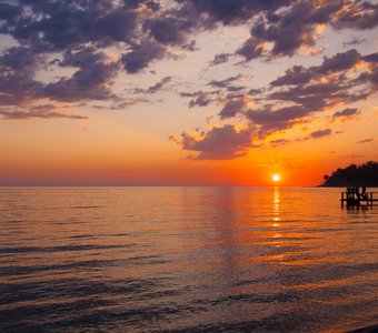 Закат на черноморском побережье