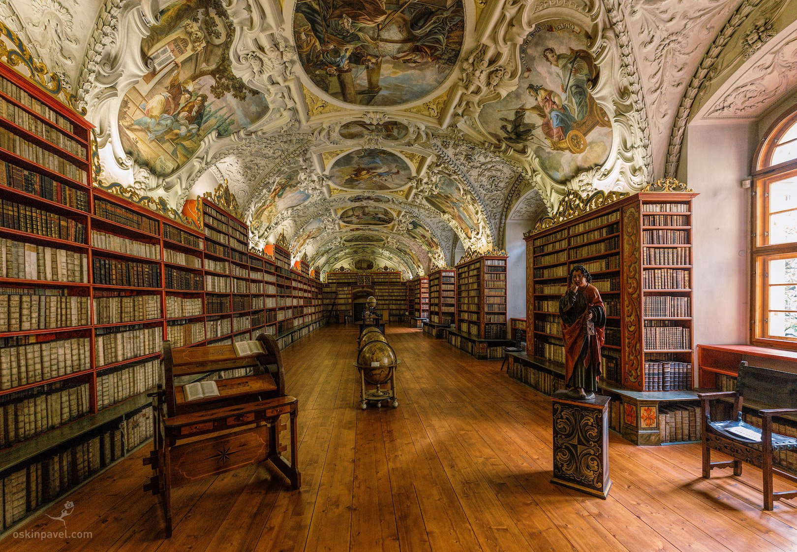 Самая красивая библиотека в мире. Страгов. Прага. Чехия.