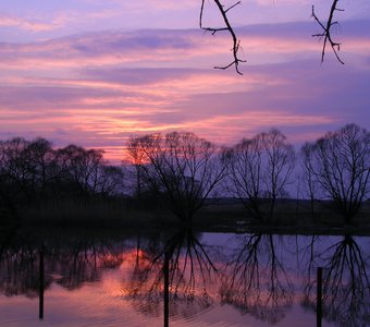 закат над рекой Икорец