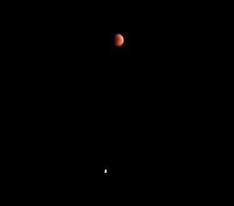 Затмение Луны и Марс